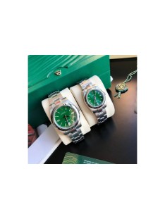 rolex oyster perpetual 31/41mm ss/ss verde/stk